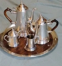 Meeuws Pewter of Holland 5 pc set Coffee Tea plate