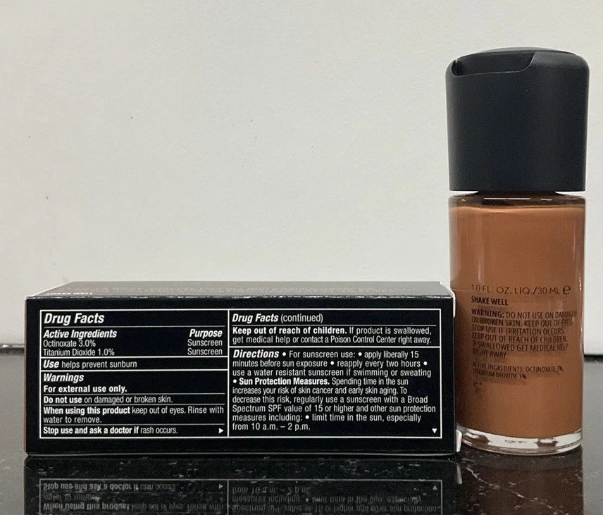 MAC Studio Fix Fluid SPF 15 24HR Matte Foundation+Oil Control NW45 -1oz/30ml-NIB - Image 3 of 4