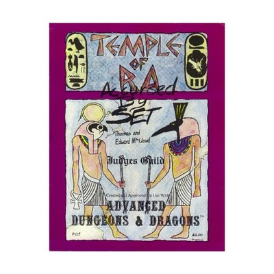 Judges Guild D&D Module Temple of Ra - Accursed by Set (1st) VG+