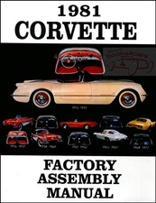 Corvette 1981 Parts Assembly Manual Chevrolet Factory Book