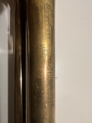 1930s Vintage Rexcraft Brass Bugle Boy Scouts of America w