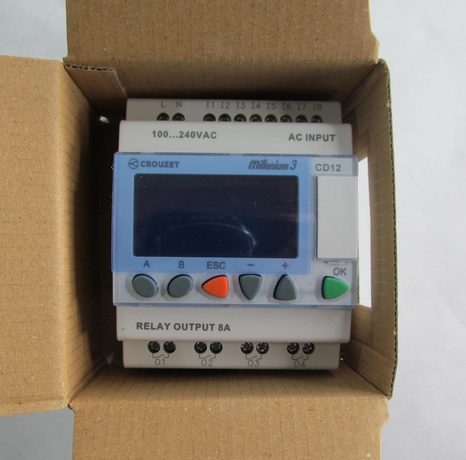 NEW CROUZET 88974043 MILLENIUM 3 CD12 PLC SMART PROGRAMMABLE LOGIC CONTROLLER - Image 2 of 3