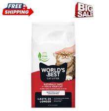 WORLD'S BEST CAT LITTER Multiple Cat Unscented - Natural Ingredients, Quick Clum