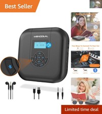 Rechargeable Bluetooth CD Player with Dual Speakers  Anti-Skip - Home  Car Use