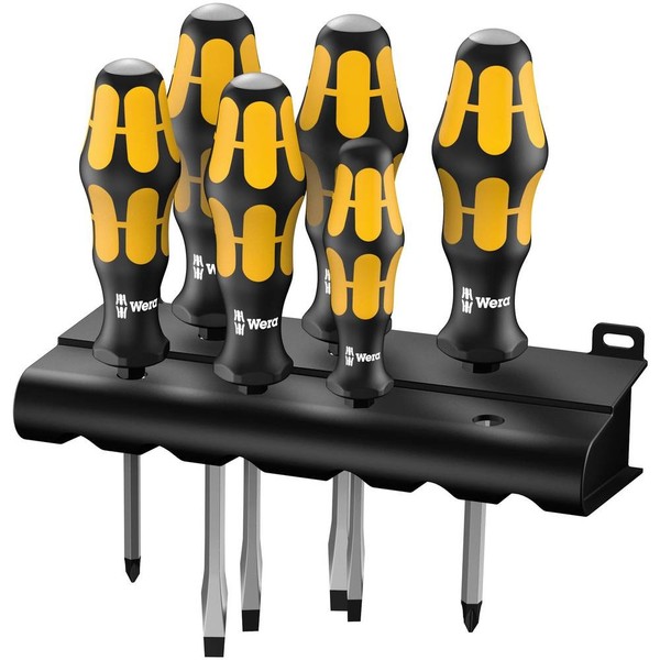 Wera 932/6 Werkstatt Schraubendreher-Set 6Teilig Schlitz, Kreuzschlitz Phillips-image