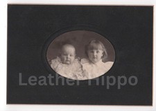 VTG Photo Cabinet Card Victorian Children 1900s Instant Family V6704