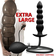 Male Extra-Large Inflatable Anal Butt Plug Dildo Huge Prostate Massager SexToy