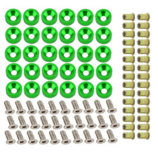 30Pcs Engine Dress up Kit Washers Bolts Rivet Nuts Green