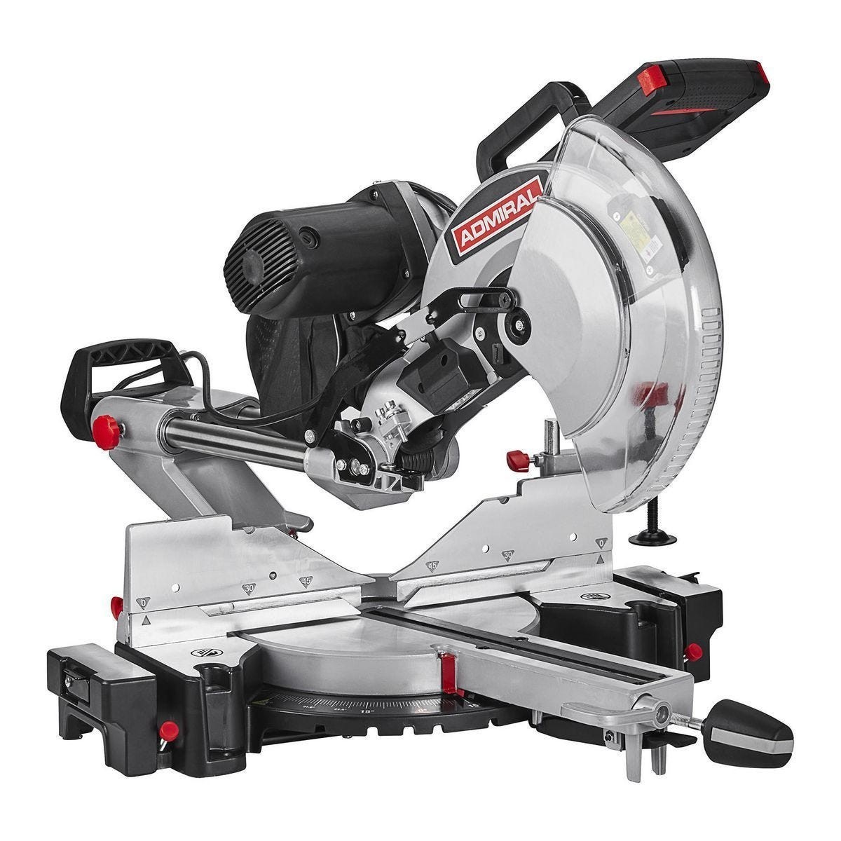 NEWADMIRAL 12" Sliding Compound Miter Saw Dual Bevel LED Laser Guide
