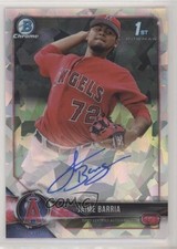 2018 Bowman Chrome Prospect Atomic Refractor /100 Jaime Barria #CPA-JB Auto 2x4