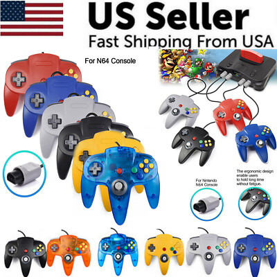Wired N64 Controller Gamepad for Nintendo 64 System Joystick Video Game Console