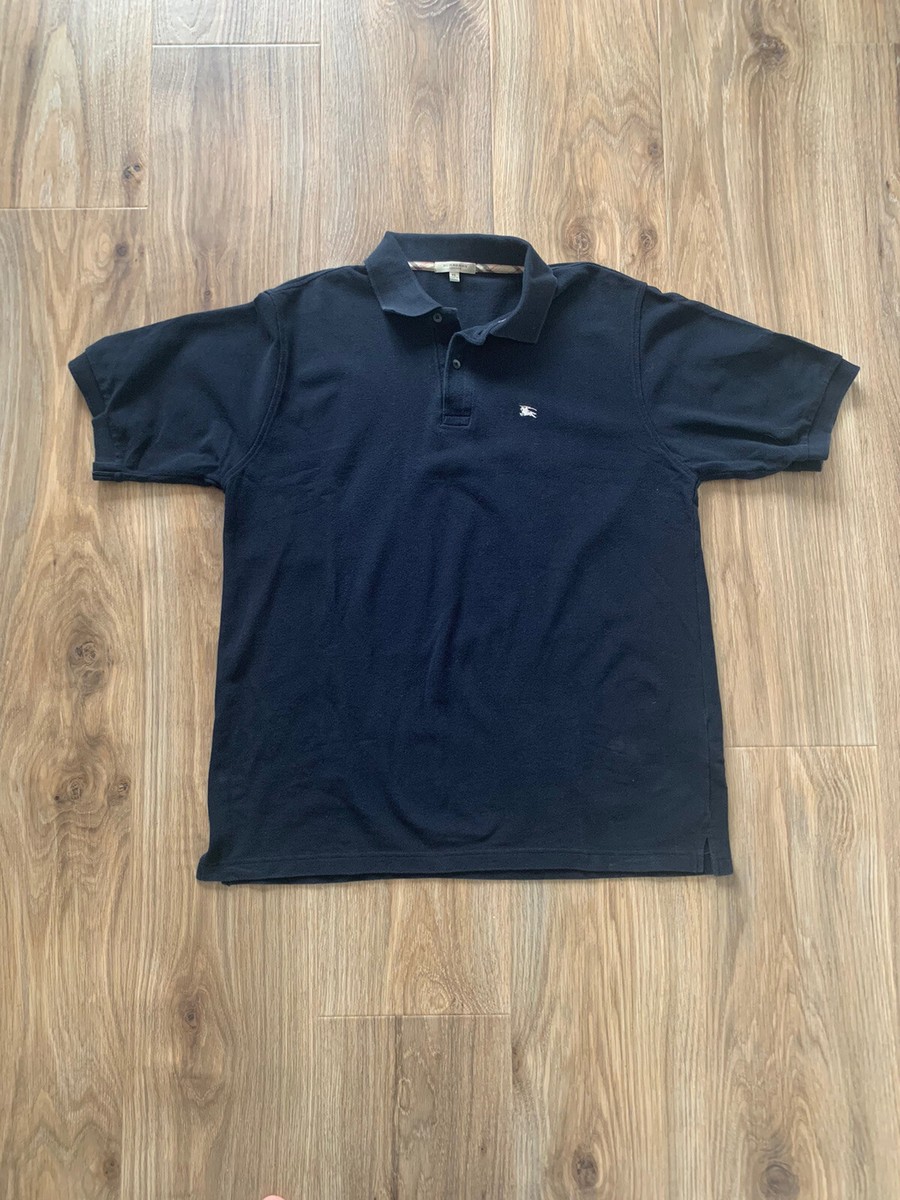 Burberry Men's Short Sleeve Casual Polo Shirt Black Size XL