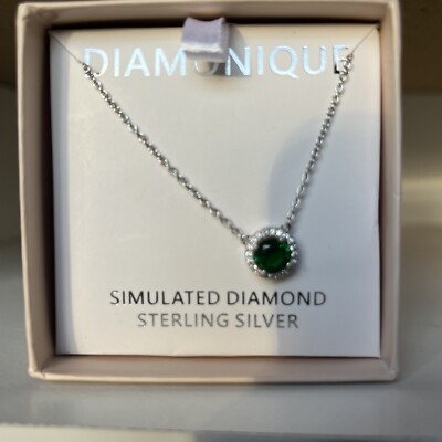 Epiphany Diamonique Simulated Diamond Sterling Silver Necklace 