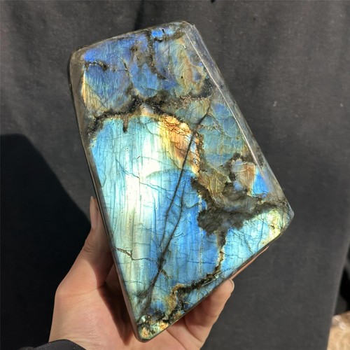 4.7LB Natural Labradorite Quartz Crystal Stone Mineral Specimen Healing.XL2350