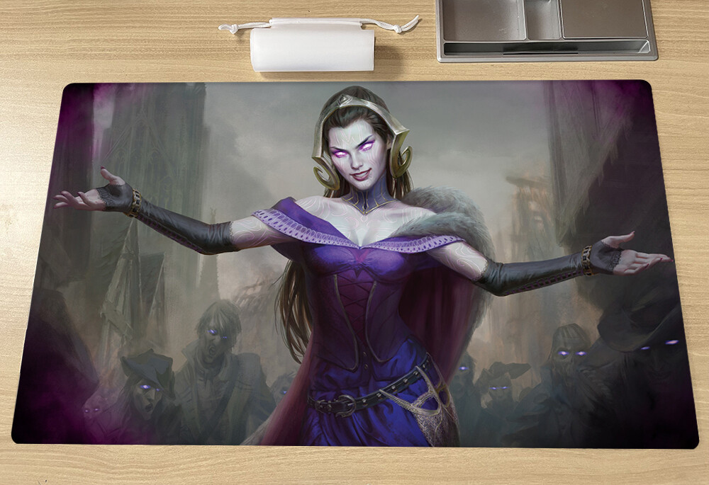 Magic the Gathering MTG Playmat Liliana TCG CCG Card Game Mat Rubber