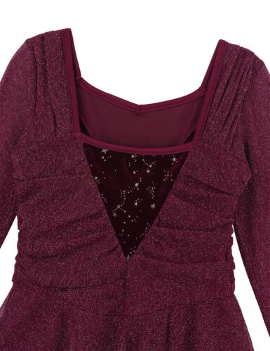 Mädchen Ausschnitt Rücken Eisfigur Schlittschuhkleid Langarm Rollschuhkleider - Bild 194 von 269