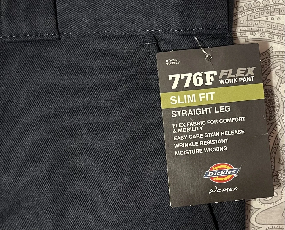 Dickies~women’s Flex Slim Fit Work Pants~FP776F Navy Blue~size 2 New with Tags - Image 3 of 3
