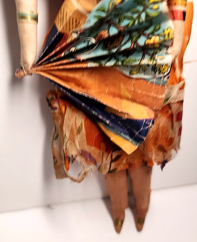 9" Vintage Spanish Fan Dancer Doll Mexican Cuban Tourist Flamenco Cloth Folk Art - Picture 6 of 13