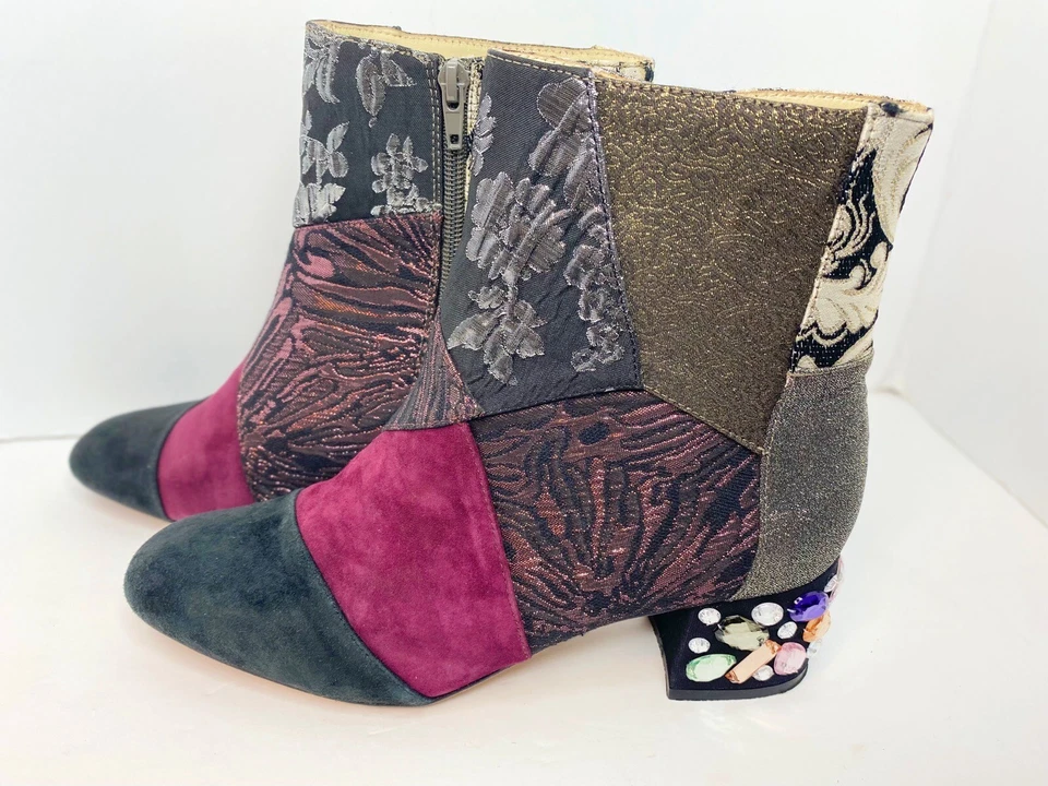 Botines boho Anthropologie Bettye Mueller Cyd patchwork mujer, talla 9 Foto 3 de 4