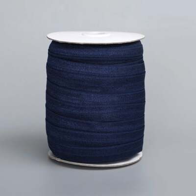200 yards Elastic 5/8  Navy Blue Fold Over FOE Headband Clothing Wholesale