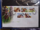 AUSTRALIA 2002 CHAMPIONS OF THE TURF HORSERACING SET 5 STAMPS FIRST DAY COVER