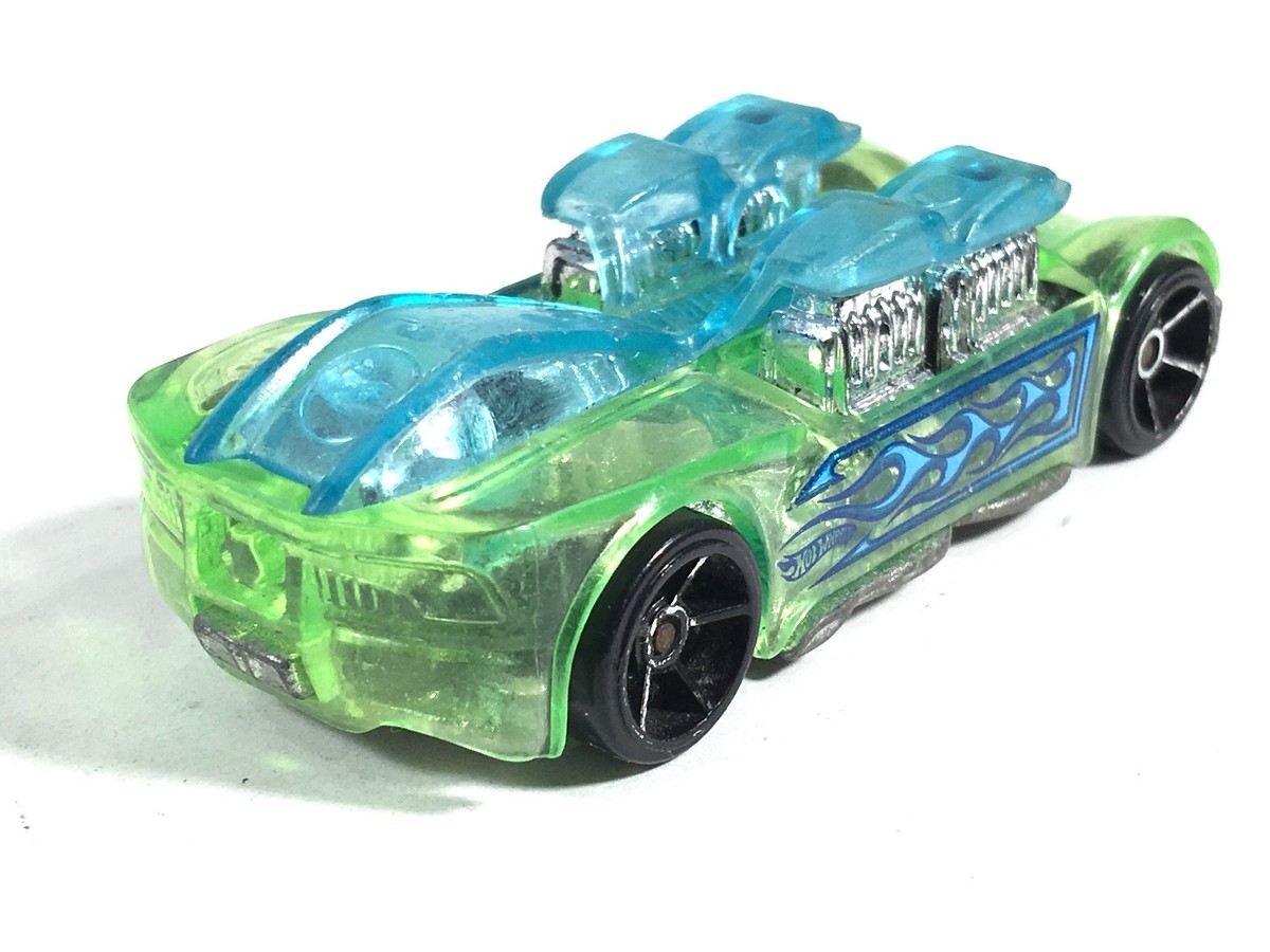Hot Wheels 2010 What 4-2 Transparent Green Car HW X-Raycers