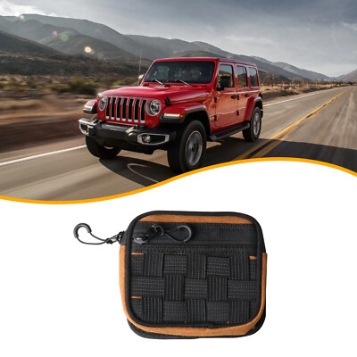 For 18+ Jeep Wrangler JL 1PCS Orange Multifunctional Center Armrest Storage Bag