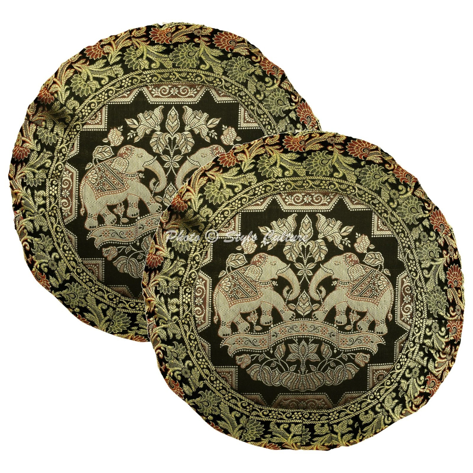 Home Decor Pillow Cover Brocade Jacquard Bohemian Cushion Cover Throw 42 x 42 cm