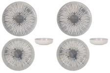 4pcs Dinner set Stoneware Nordic Ivar small Dinner plates 20cm + pasta bowls 18c