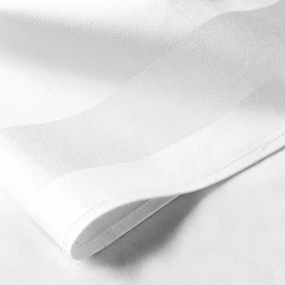 A & B TRADERS Satin Band 100% Egyptian Cotton Napkins, Tablecloths | Size: 54 x 90 | White