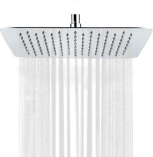 Luxury Rain Shower Head Stainless Steel Rainfall Showerhead Sprayer Ultra Thin