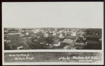 Bird's eye view of Oxbow Saskatchewan Canada Historic Old Photo 1