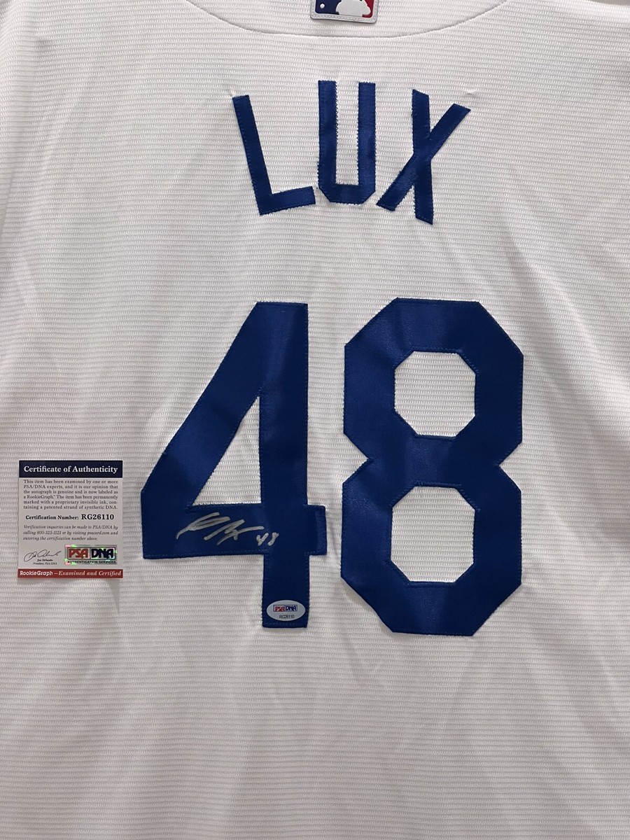 Gavin Lux Signed Auto Los Angeles Dodgers Jersey s PSA/DNA COA