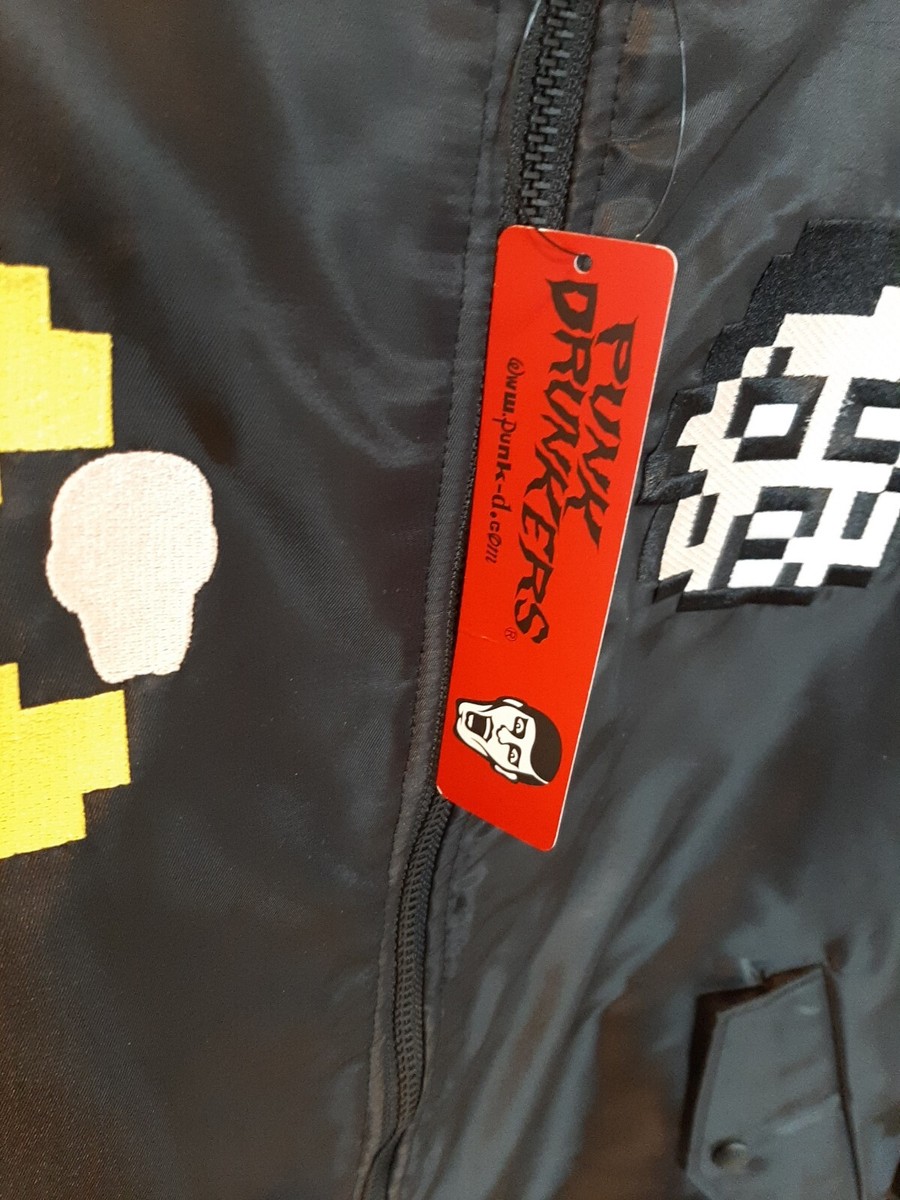 punk drunkers Jacket New Silk Mens Xl Pacman Souvenir Jacket punk drunkers Jacket New Silk Mens Xl Pacman Souvenir Jacket