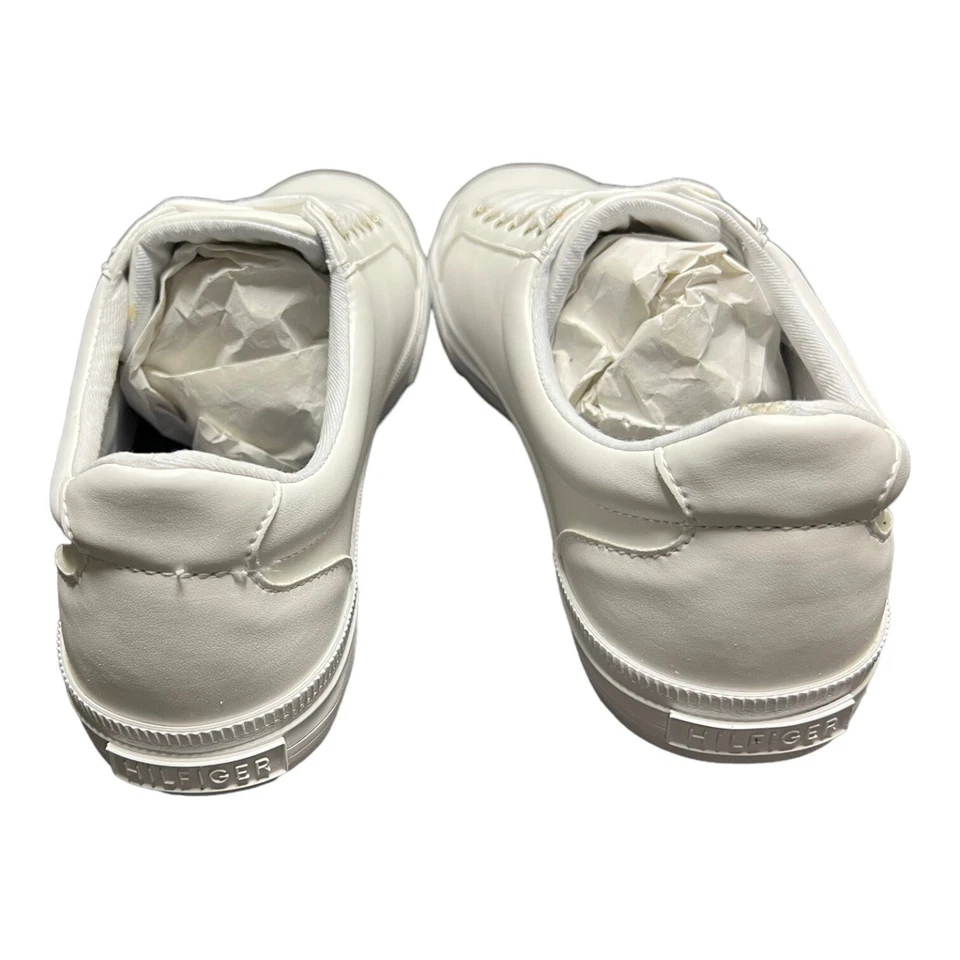 Nuevo con etiquetas Tommy Hilfiger, Zapatilla deportiva para mujer Lightz con cordones, blanca multicolor. Talla 8 Foto 3 de 4