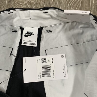 NIKE Cotton Chino Pants Loose Fit (dx6027-010) BLACK, 32 | eBay