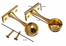 Wardrobe rod rail 4 x end and 2 x centre support bracket 19mm EB with screws