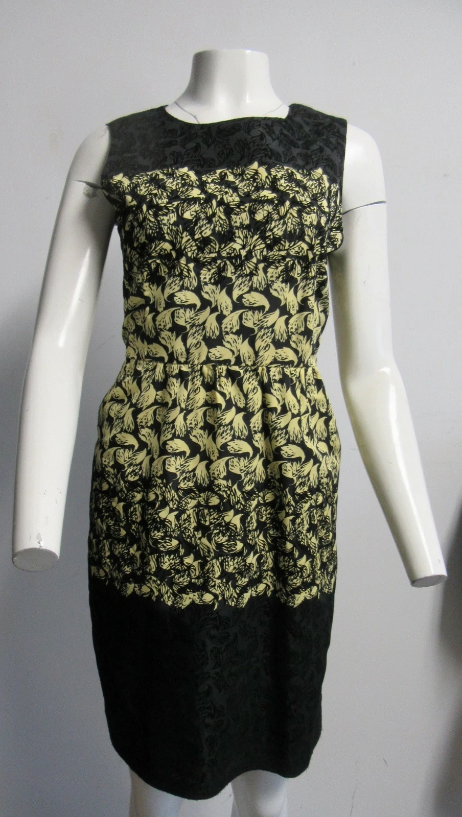 Abito in guaina ROSSO VALENTINO da donna stampa foglia nera taglia 46