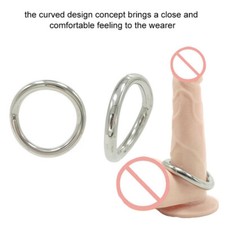 Arc Shape Metal Cock Ring Penis Erection Enhancer Support Sex Orgasm
