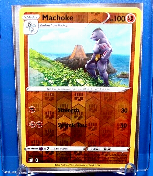 Machoke HP100 2022 Reverse Holo Collectible Pokemon Trading Card