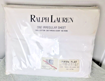 Ralph Lauren フラットシート 205x243cmアメリカ製 NEW Ralph Lauren Home Collection One Irregular Queen Flat 200 TC