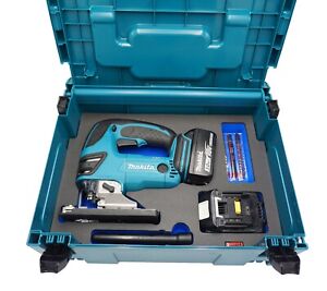 Schaumeinlage für Makita Akku- Reciprosäge DJR 183 für MakPac Gr. 2-3 · hochwertiger Schaumstoff · passgenau · Farbe: Blau-Schwarz
