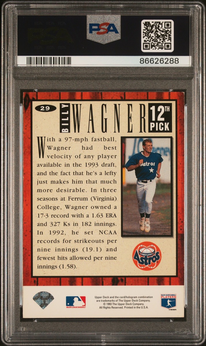 1994 COLLECTOR'S CHOICE #29 BILLY WAGNER ROOKIE RC PSA 7 | eBay