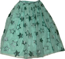 Cat and Jack Girls Size 6-6x Tulle Glitter Star Design Long Skirt - no tags