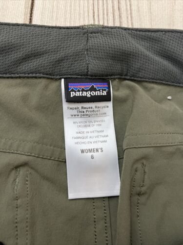 Pantalones de senderismo para mujer Patagonia Tribune Capri verde cuenca entrepierna 23"" - talla 6 - Imagen 3 de 12