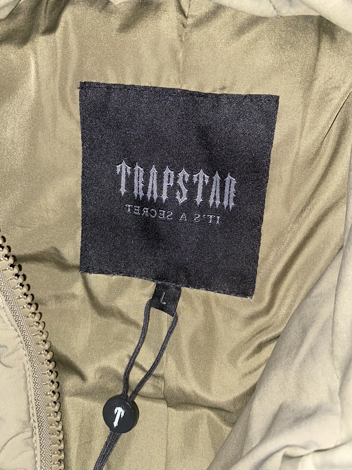 Trapstar Hyperdrive Olive Green Puffer Jacket (used) Size L eBay