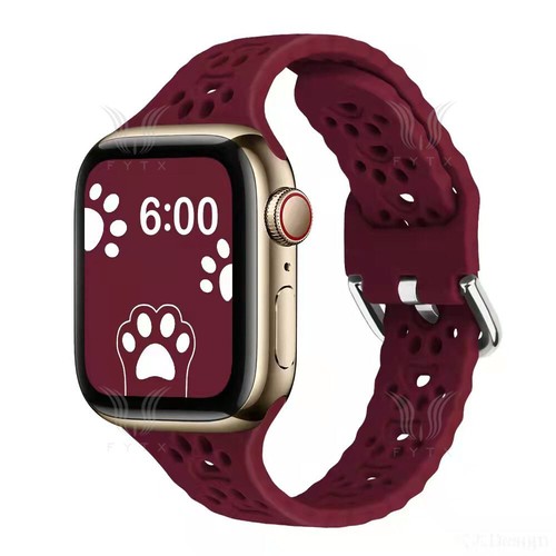 Correa de reloj delgada de silicona para mujer para Apple Watch Series 10 9 8 7 6 5 4 3 - Imagen 22 de 29