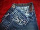 Rock Revival Jeans Slim Boot Rhinestone Bling Flap Pockets Ava Womens  29 — photo 2