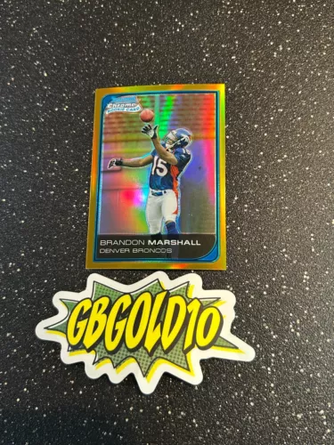 2006 Bowman Chrome Football Brandon Marshall #253 Gold Refractor /50 RC