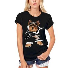 ULTRABASIC Femme Tee-Shirt Bio Yorkshire Terrier - Chien Mignon Et Drôle